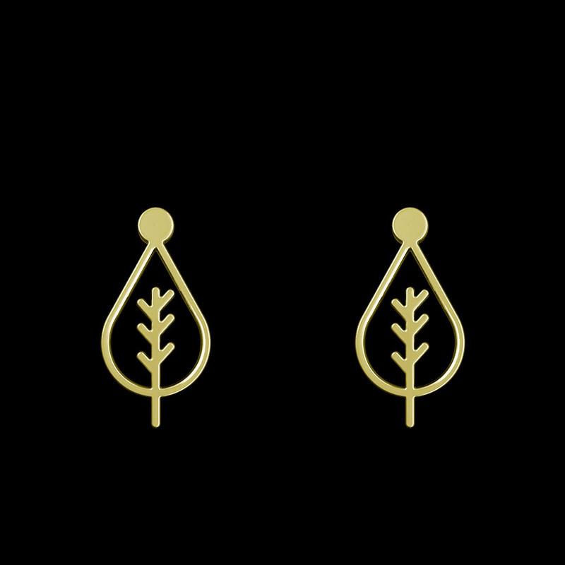 گوشواره طلا 18 عیار زنانه مدوپد مدل درخت کد GA1-15800