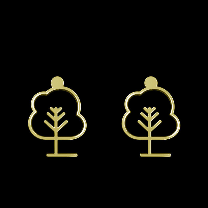 گوشواره طلا 18 عیار زنانه مدوپد مدل درخت کد GA1-15804