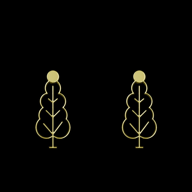 گوشواره طلا 18 عیار زنانه مدوپد مدل درخت کد GA1-15809