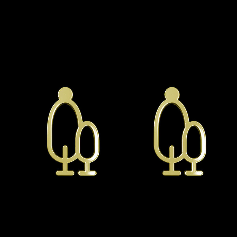 گوشواره طلا 18 عیار زنانه مدوپد مدل درخت کد GA1-15831