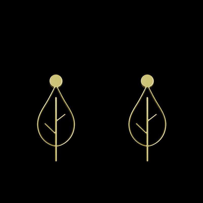 گوشواره طلا 18 عیار زنانه مدوپد مدل درخت کد GA1-15849