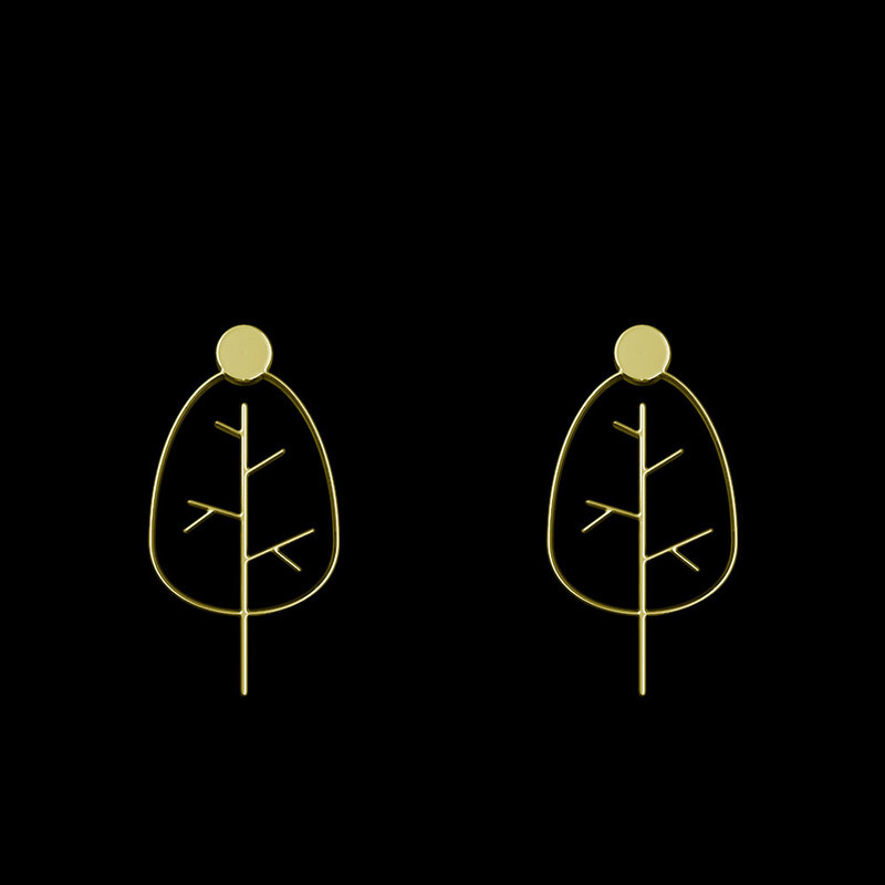 گوشواره طلا 18 عیار زنانه مدوپد مدل درخت کد GA1-15854