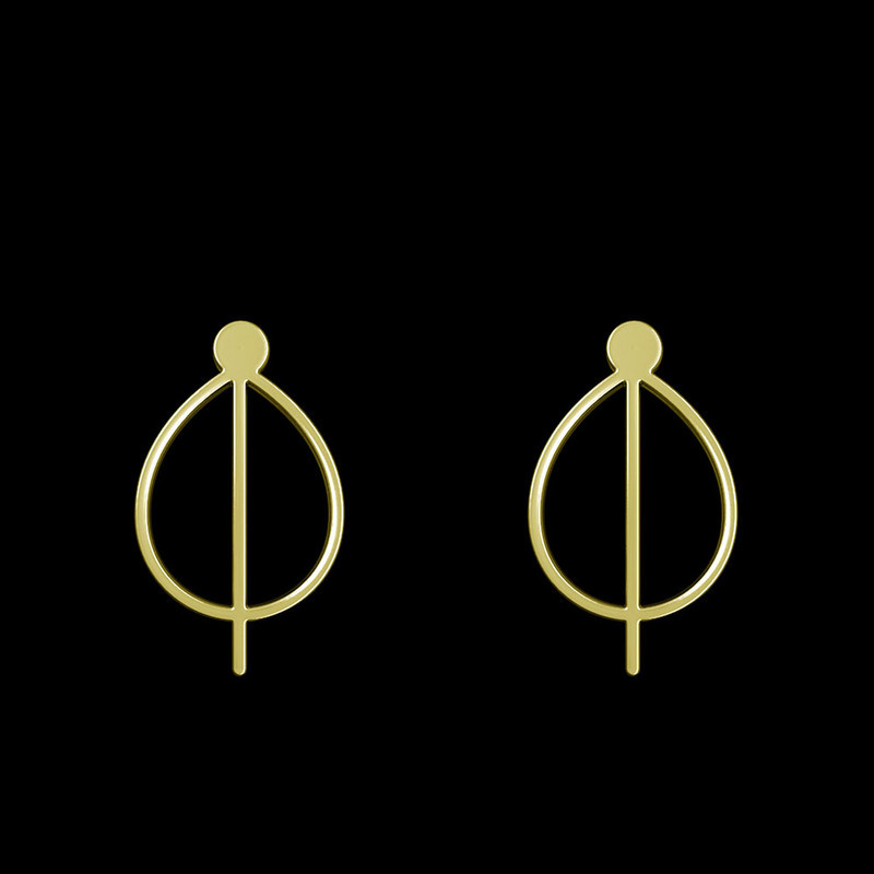 گوشواره طلا 18 عیار زنانه مدوپد مدل برگ کد GA1-15895