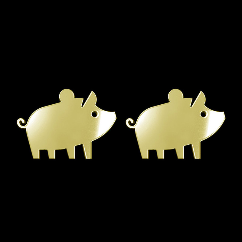 گوشواره طلا 18 عیار زنانه مدوپد مدل گراز کد GA1-16054