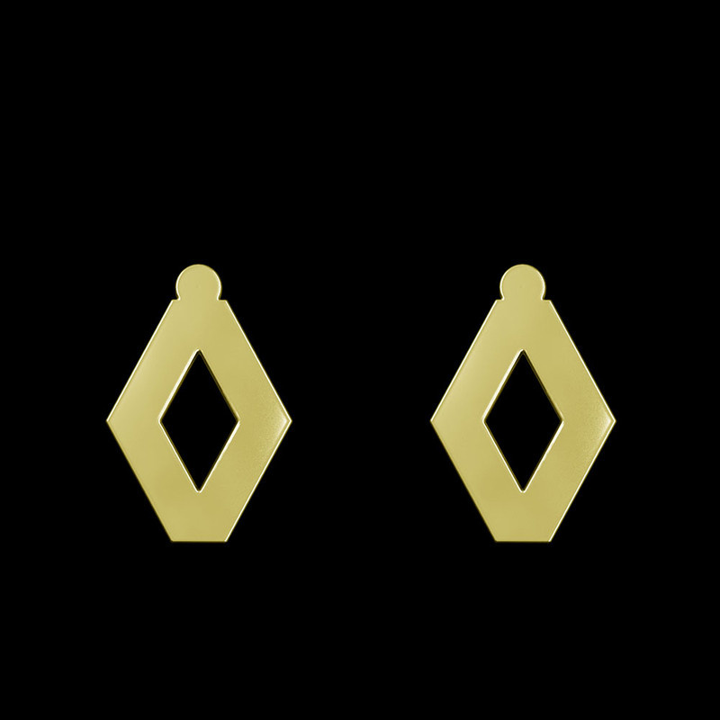 گوشواره طلا 18 عیار زنانه مدوپد مدل رنو کد GA1-16218