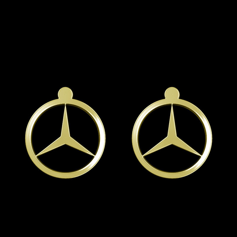 گوشواره طلا 18 عیار زنانه مدوپد مدل بنز کد GA1-16228