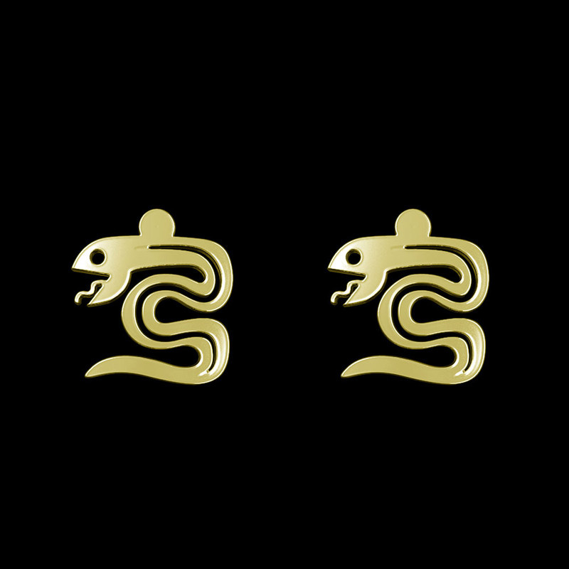 گوشواره طلا 18 عیار زنانه مدوپد مدل مار کد GA1-16240