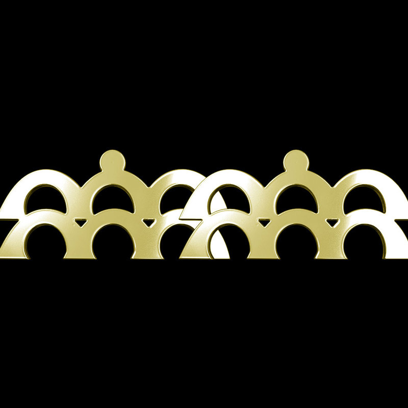 گوشواره طلا 18 عیار زنانه مدوپد مدل هندسی کد GA1-16252