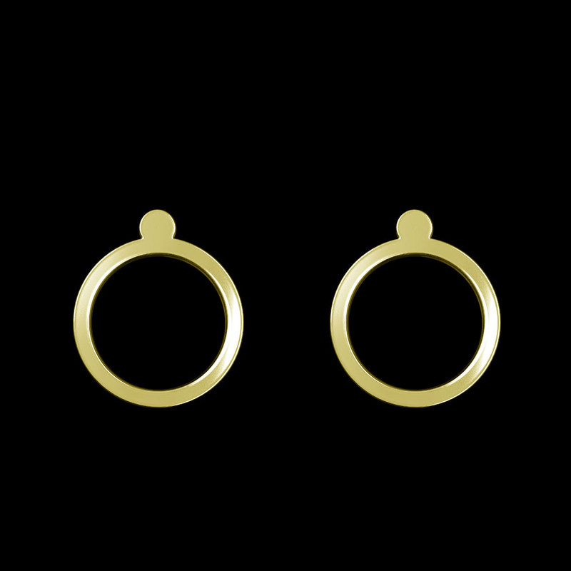 گوشواره طلا 18 عیار زنانه مدوپد مدل دایره کد GA1-16260