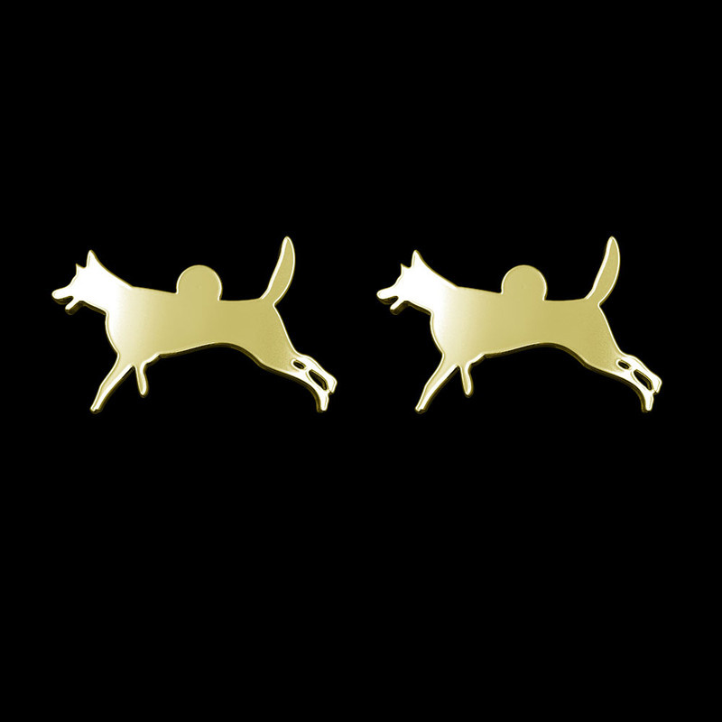 گوشواره طلا 18 عیار زنانه مدوپد مدل سگ کد GA1-16364