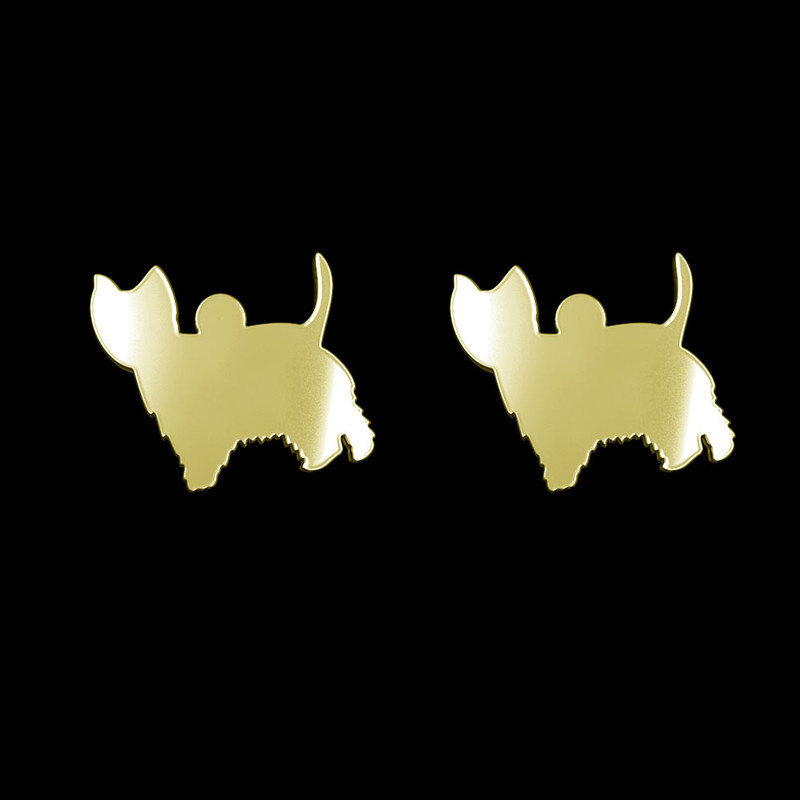 گوشواره طلا 18 عیار زنانه مدوپد مدل سگ کد GA1-16378