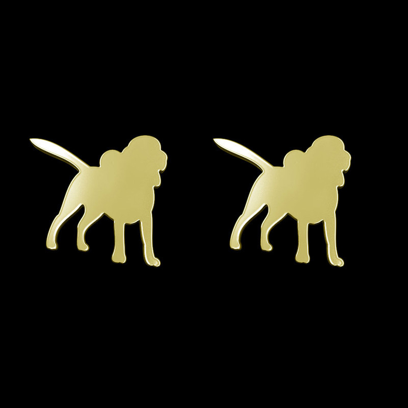 گوشواره طلا 18 عیار زنانه مدوپد مدل سگ کد GA1-16380