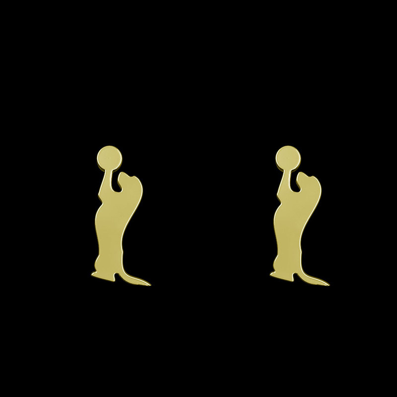 گوشواره طلا 18 عیار زنانه مدوپد مدل سگ کد GA1-16407