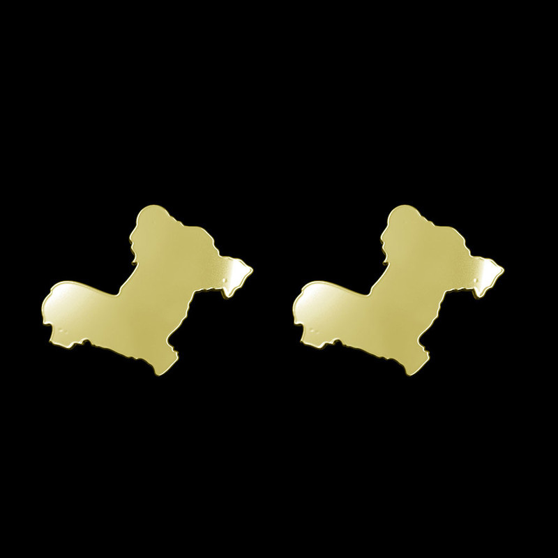 گوشواره طلا 18 عیار زنانه مدوپد مدل سگ کد GA1-16462