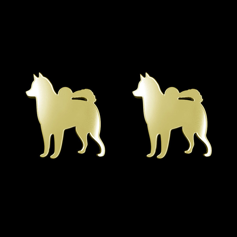 گوشواره طلا 18 عیار زنانه مدوپد مدل سگ کد GA1-16474