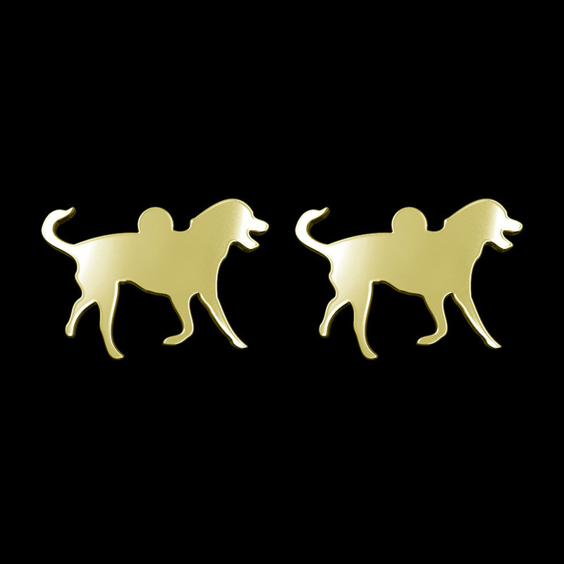 گوشواره طلا 18 عیار زنانه مدوپد مدل سگ کد GA1-16536