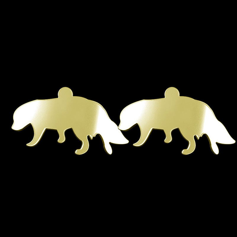 گوشواره طلا 18 عیار زنانه مدوپد مدل سگ کد GA1-16573