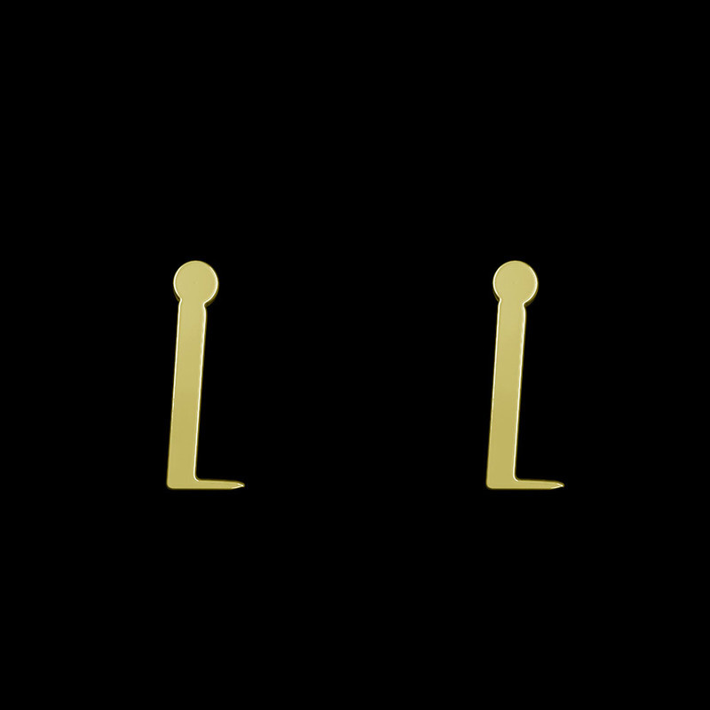 گوشواره طلا 18 عیار زنانه مدوپد مدل حرف L کد GA1-16820