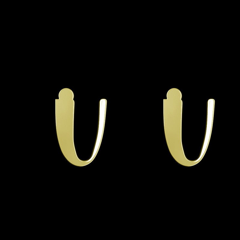 گوشواره طلا 18 عیار زنانه مدوپد مدل حرف U کد GA1-16880