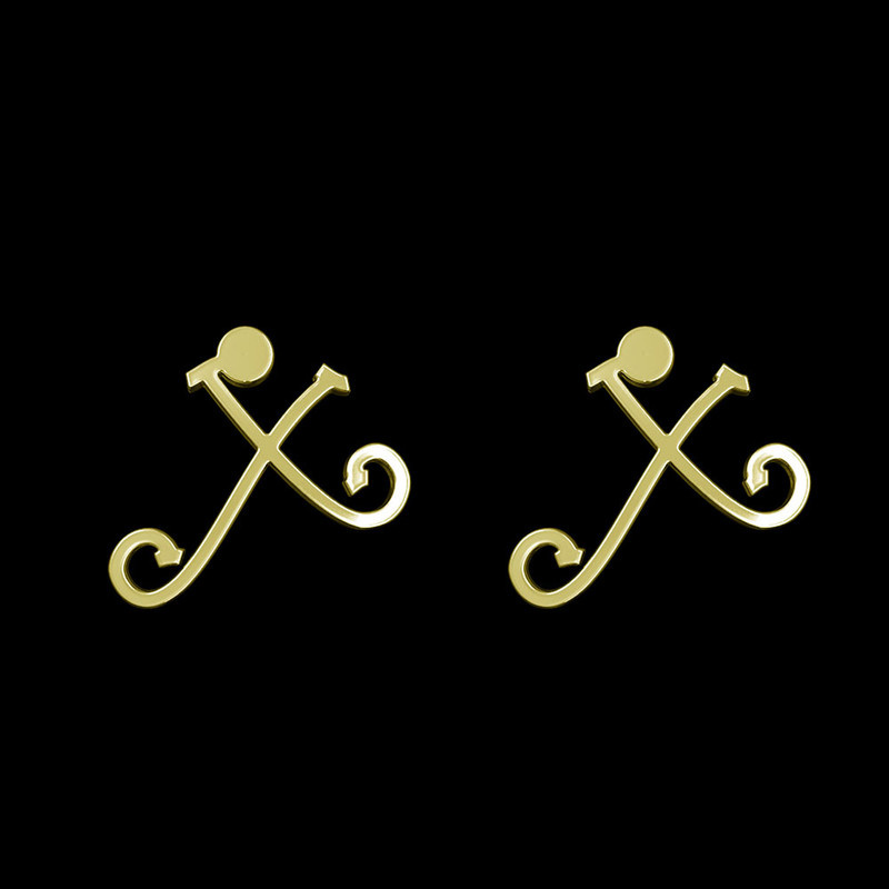 گوشواره طلا 18 عیار زنانه مدوپد مدل حرف X کد GA1-17040