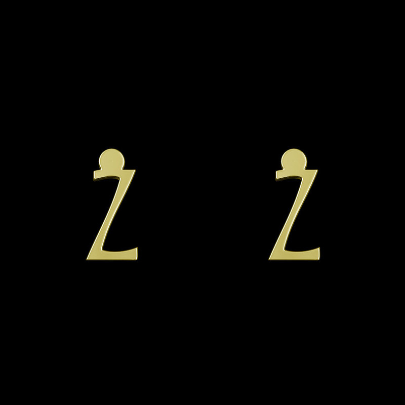 گوشواره طلا 18 عیار زنانه مدوپد مدل حرف Z کد GA1-17146