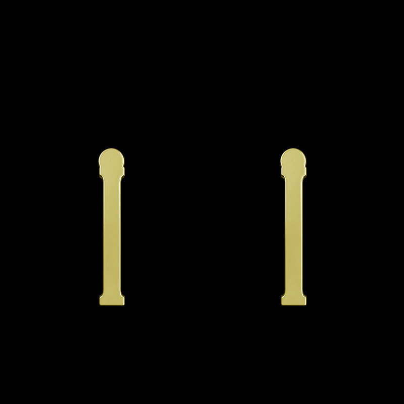 گوشواره طلا 18 عیار زنانه مدوپد مدل حرف I کد GA1-17155