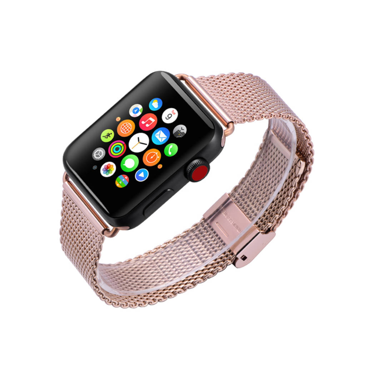 بند ساعت هوشمند اپل واچ 42/44/45 میلی متری کوتتسی مدل WH5236 - W23-رز گلد