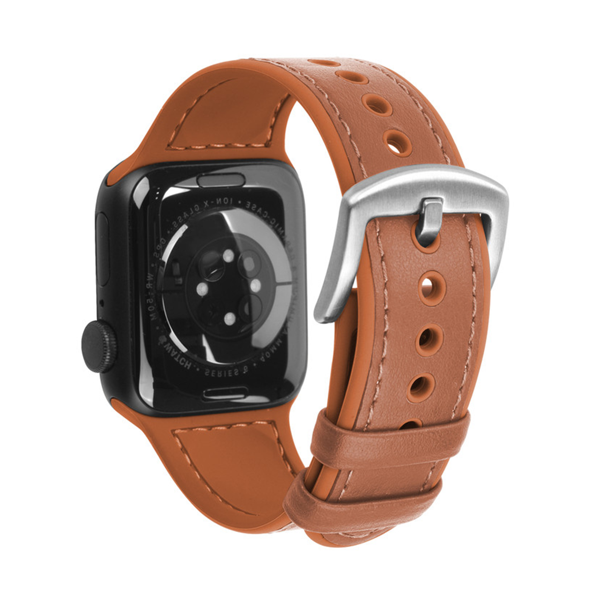 بند ساعت هوشمند اپل واچ سری 7 42/44/45 میلی متری کوتتسی مدل 21005 W51-قهوه ای