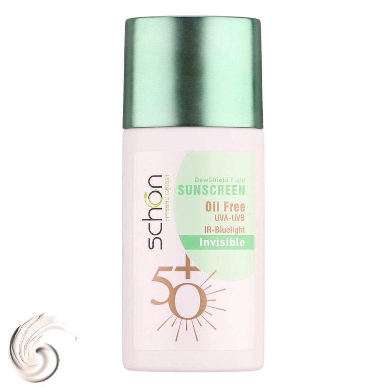 فلوئید ضد آفتاب بی رنگ  شون مدل invizible محافظ UVA ،UVB و PA+++، ضد حساسیت، بدون چربی، مناسب انواع پوست حجم 50 میلی لیتر