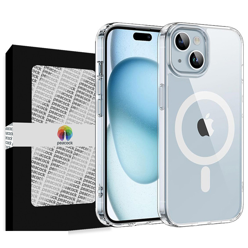 کاورگوشی موبایل اپل iPhone 15 پیکوک مدل Clear Magsafe