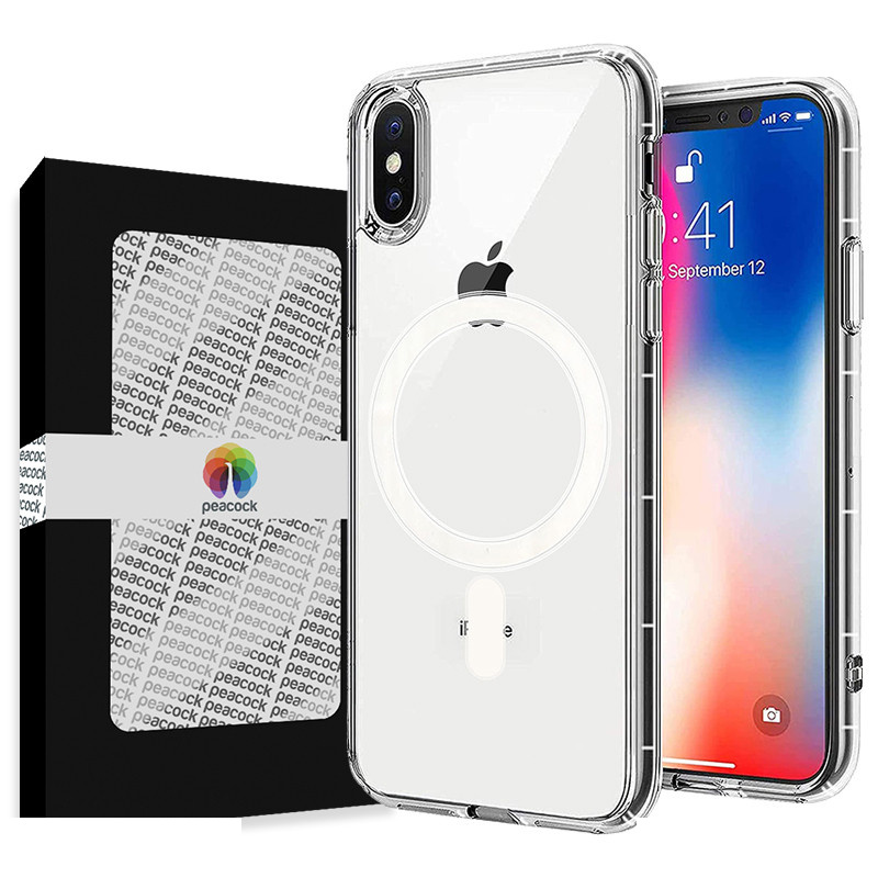 کاور گوشی موبایل اپل iPhone X/XS پیکوک مدل Clear Magsafe
