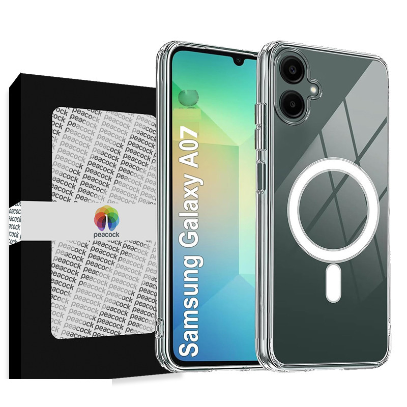 کاور گوشی موبایل سامسونگ A07 پیکوک مدل Clear Magsafe