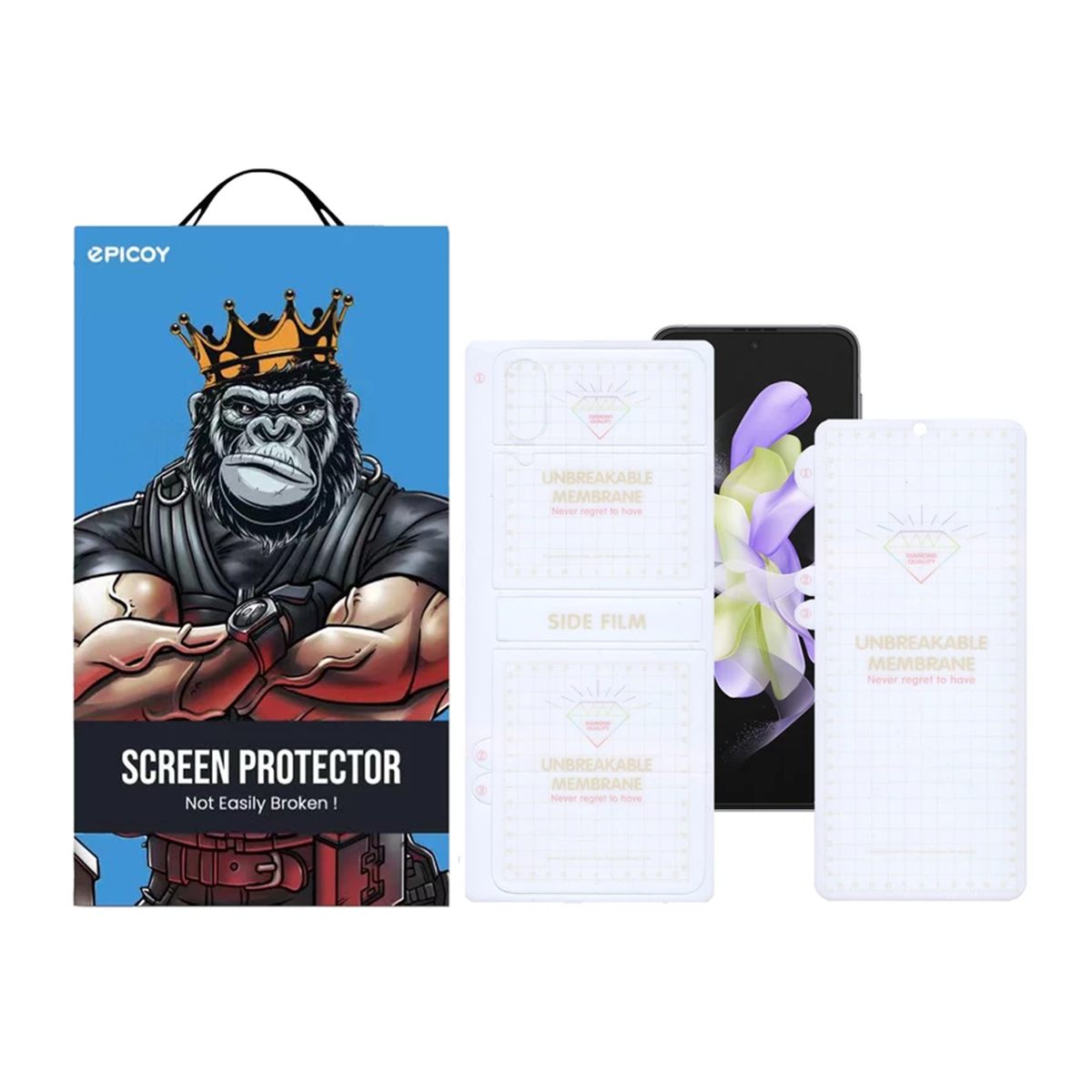 محافظ صفحه نمایش و پشت گوشی سامسونگ Galaxy Z Flip 4 5G اپیکوی مدل Hydrogel-بی رنگ شفاف