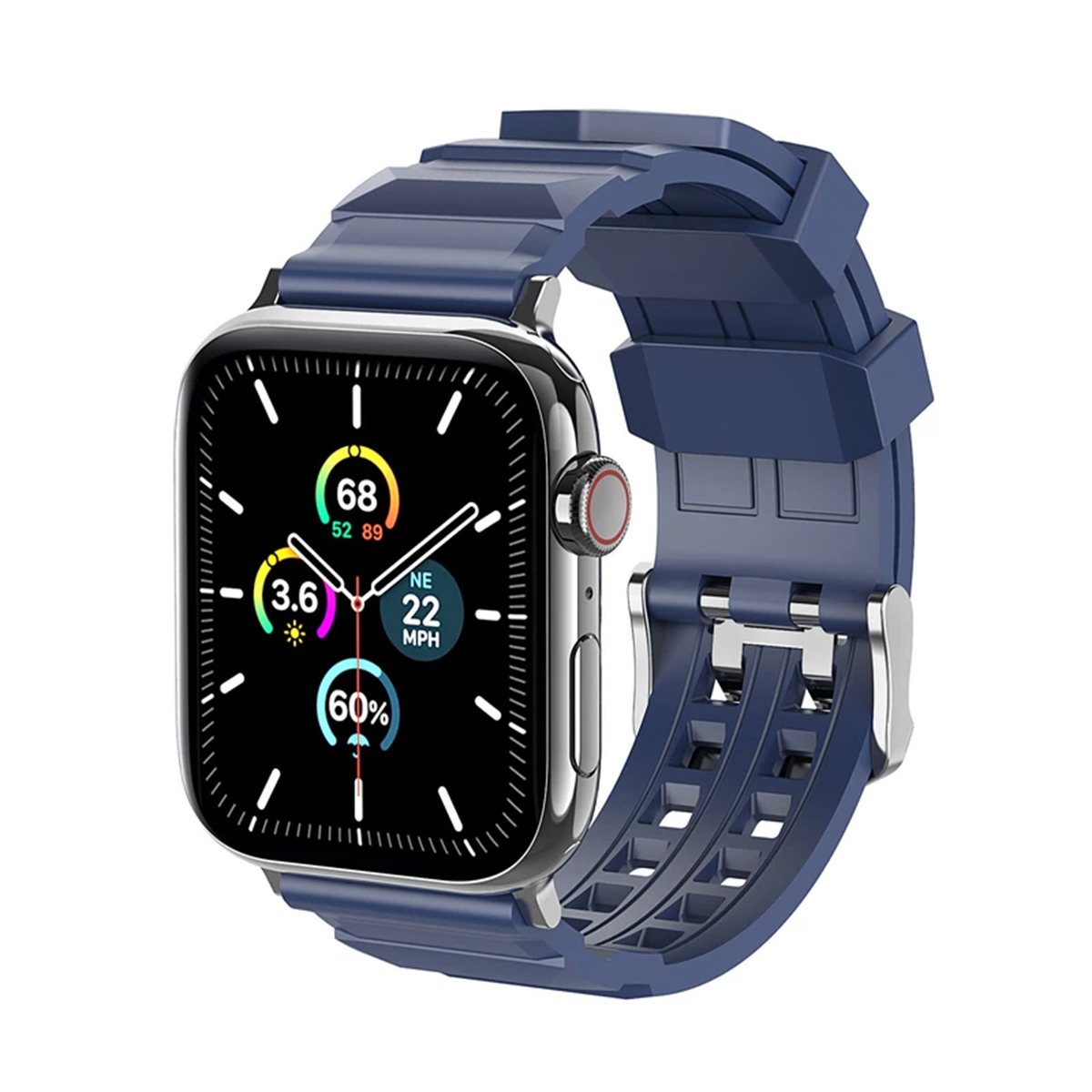 بند ساعت هوشمند اپل واچ 38/40/41 میلی متری آها استایل مدل WA12 -سرمه ای تیره