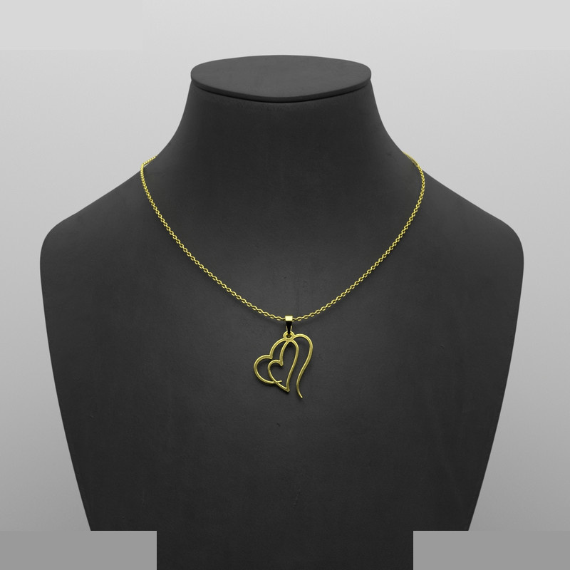 گردنبند طلا 18 عیار زنانه مدوپد مدل قلب کد E3-1-1283