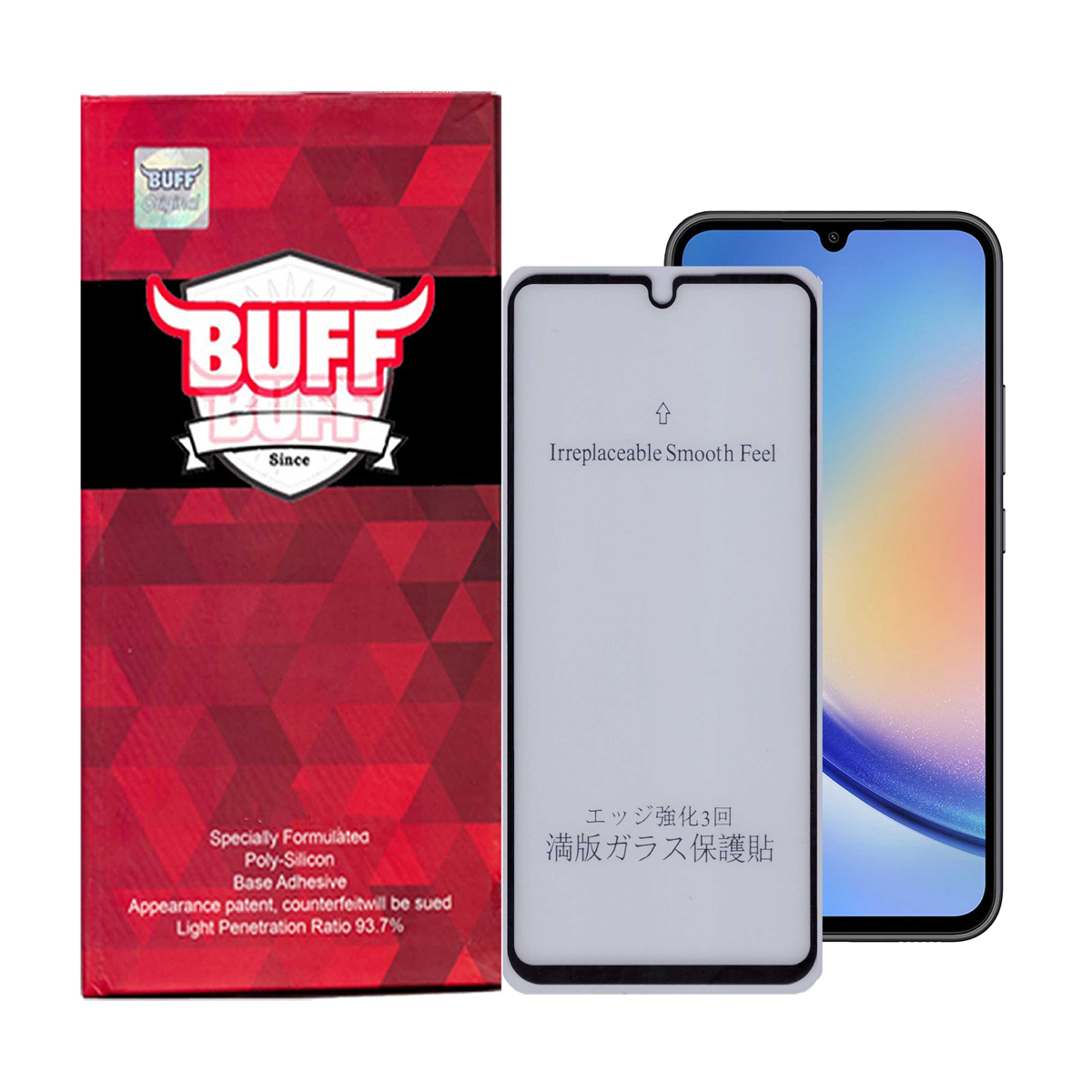 گلس گوشی سامسونگ Galaxy A34 5G بوف مات مدل 5D-Matte-مشکی مات