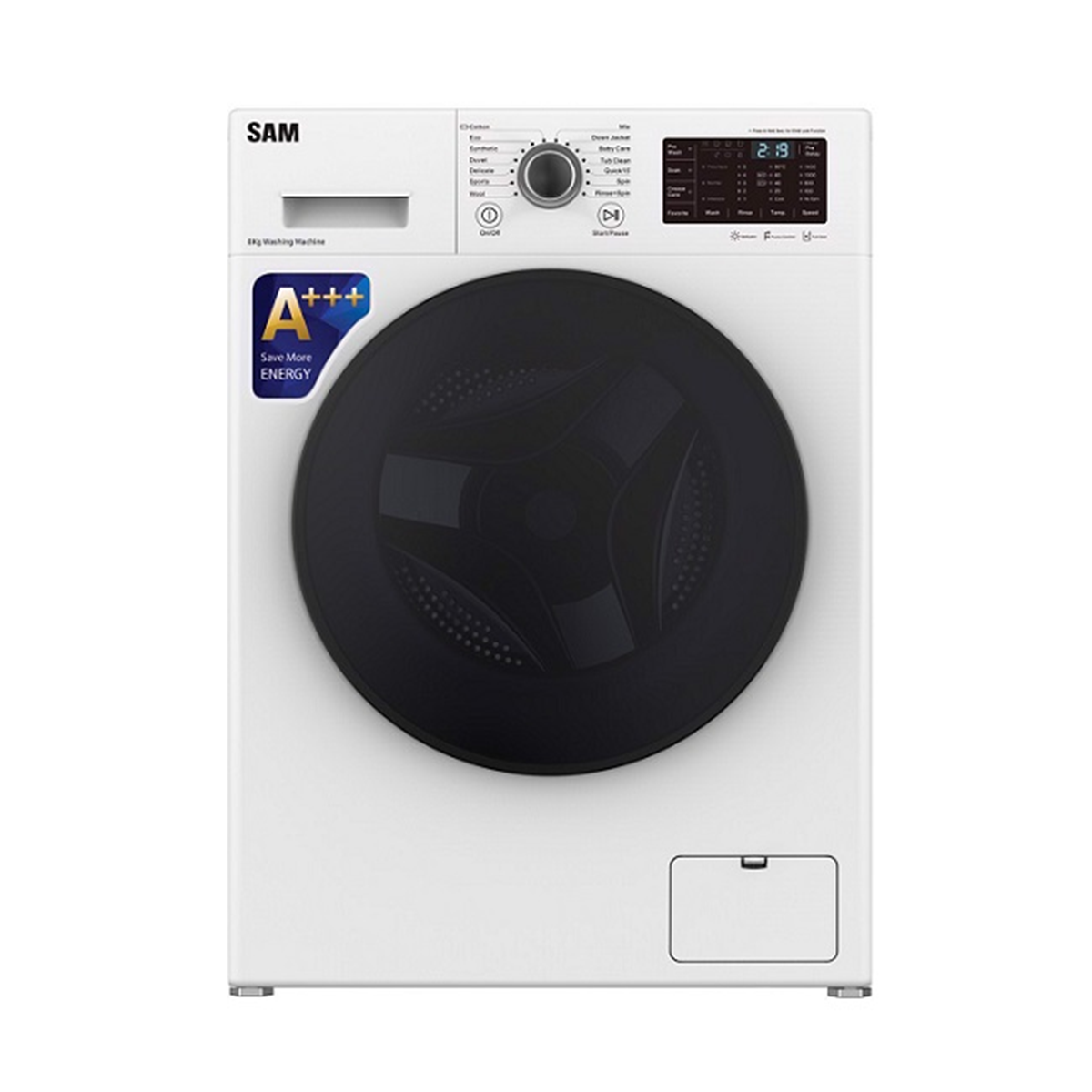 ماشین لباسشویی سام الکترونیک 9 کیلویی مدل BL-P1465W-سفید