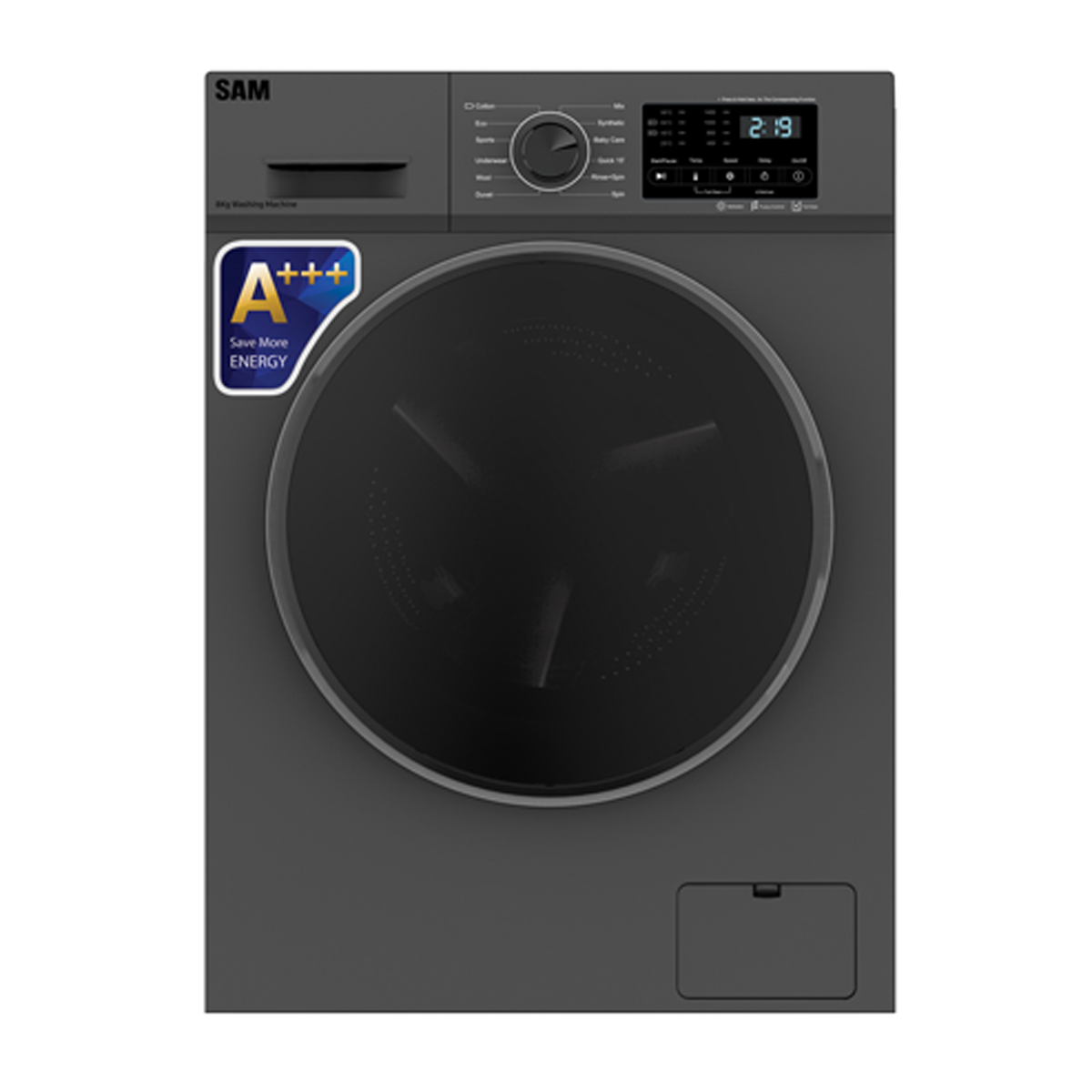 ماشین لباسشویی سام الکترونیک 8 کیلویی مدل UN-Q1433