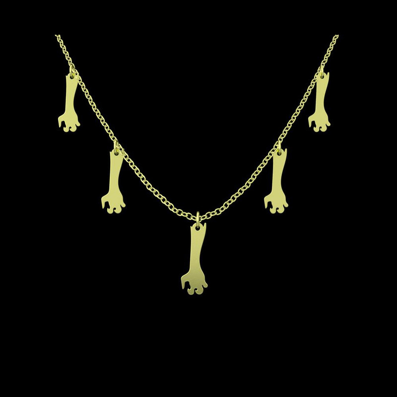 گردنبند طلا 18 عیار زنانه مدوپد مدل هالووین کد RNA18007