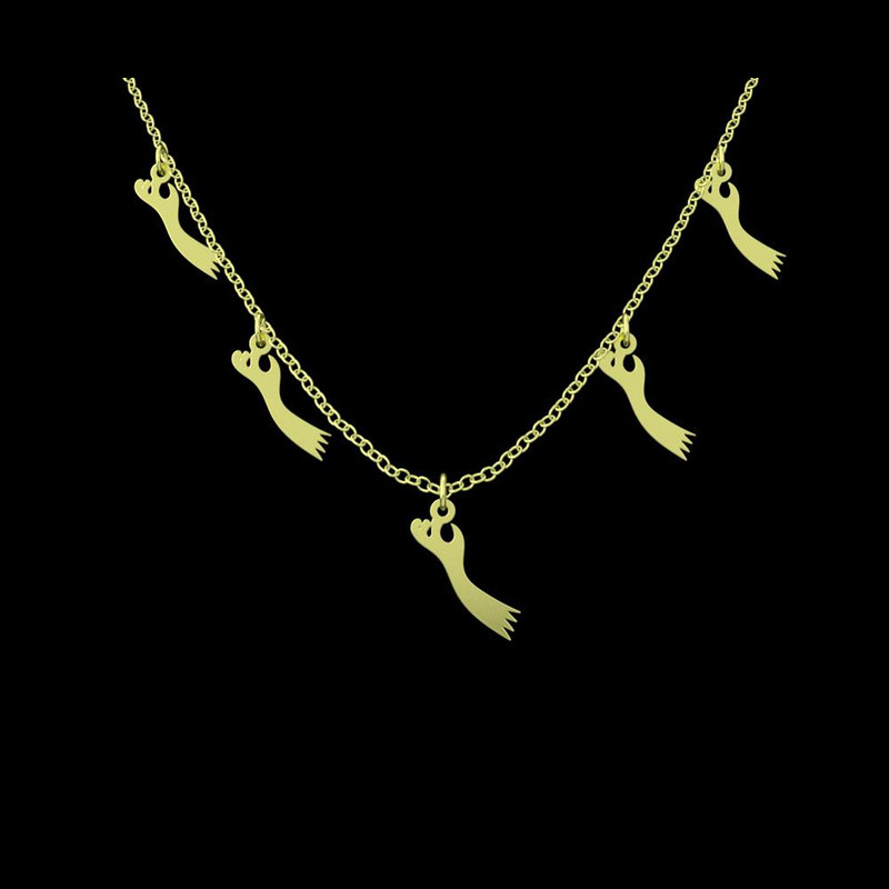 گردنبند طلا 18 عیار زنانه مدوپد مدل هالووین کد RNA18009