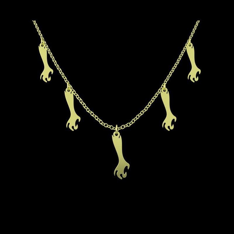 گردنبند طلا 18 عیار زنانه مدوپد مدل هالووین کد RNA18014