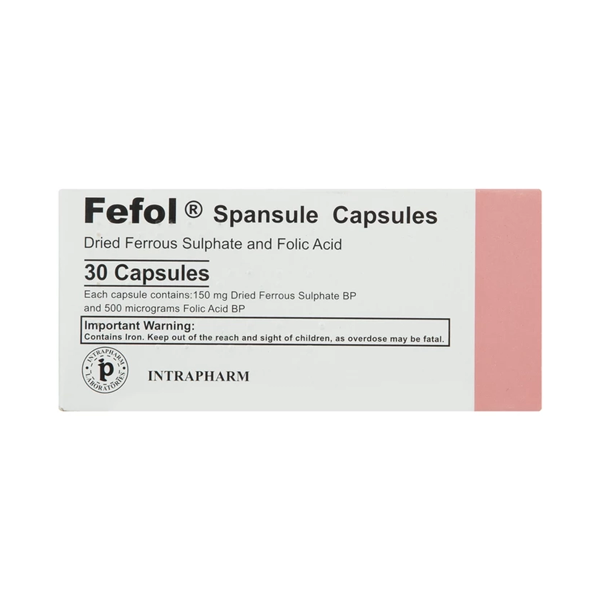 کپسول ففول اینترافارم بسته 30 عددی