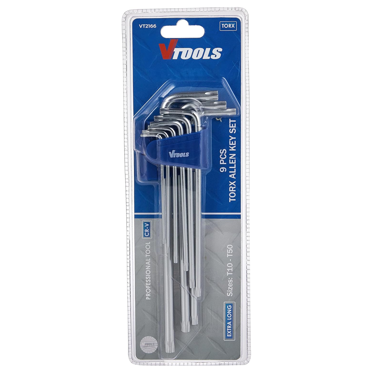 آچار آلن ستاره ای وی تولز مدل VT2166 مجموعه 9 عددی-چند رنگ