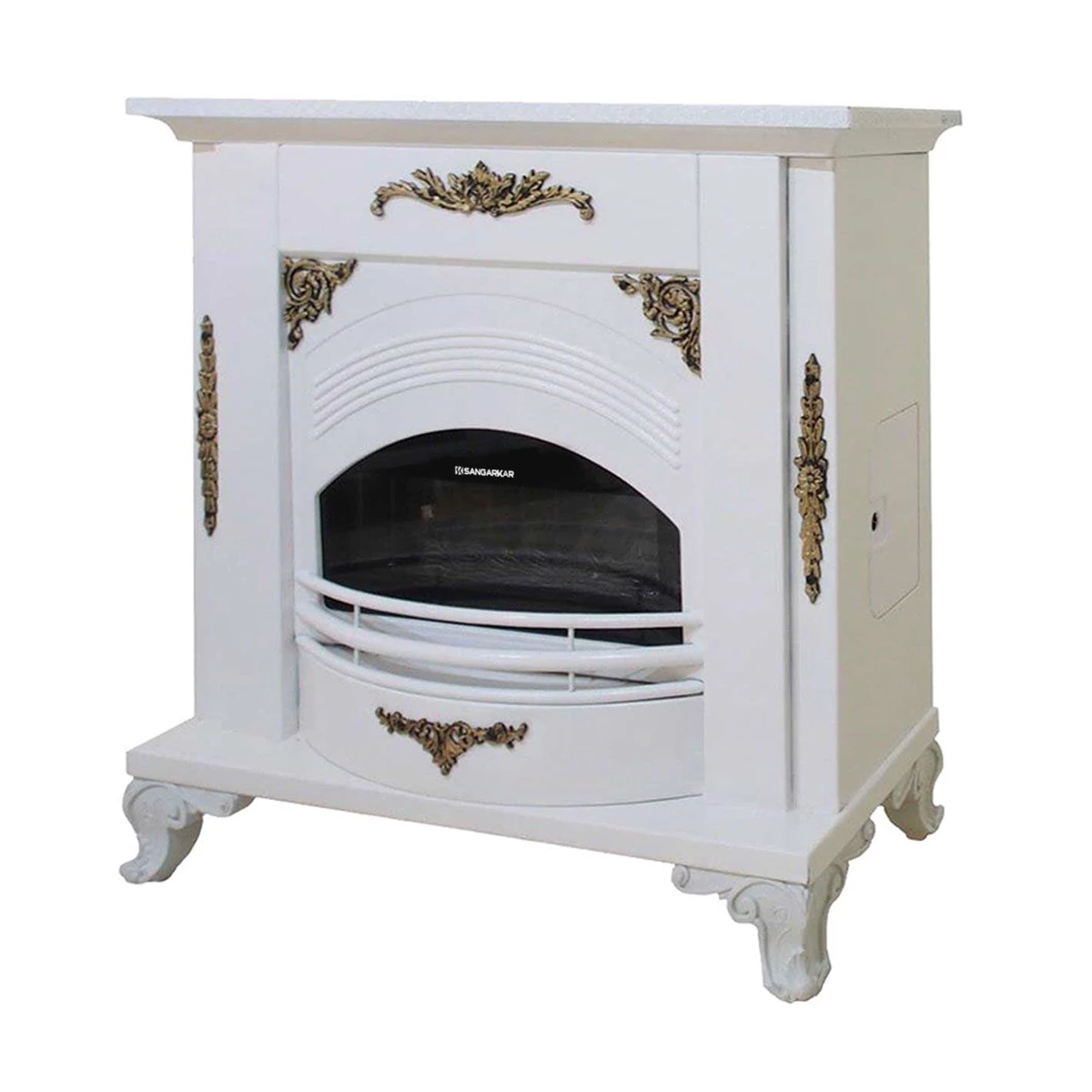 بخاری گازی سنگرکار طرح شومینه مدل 280 EMANUELE-مشکی