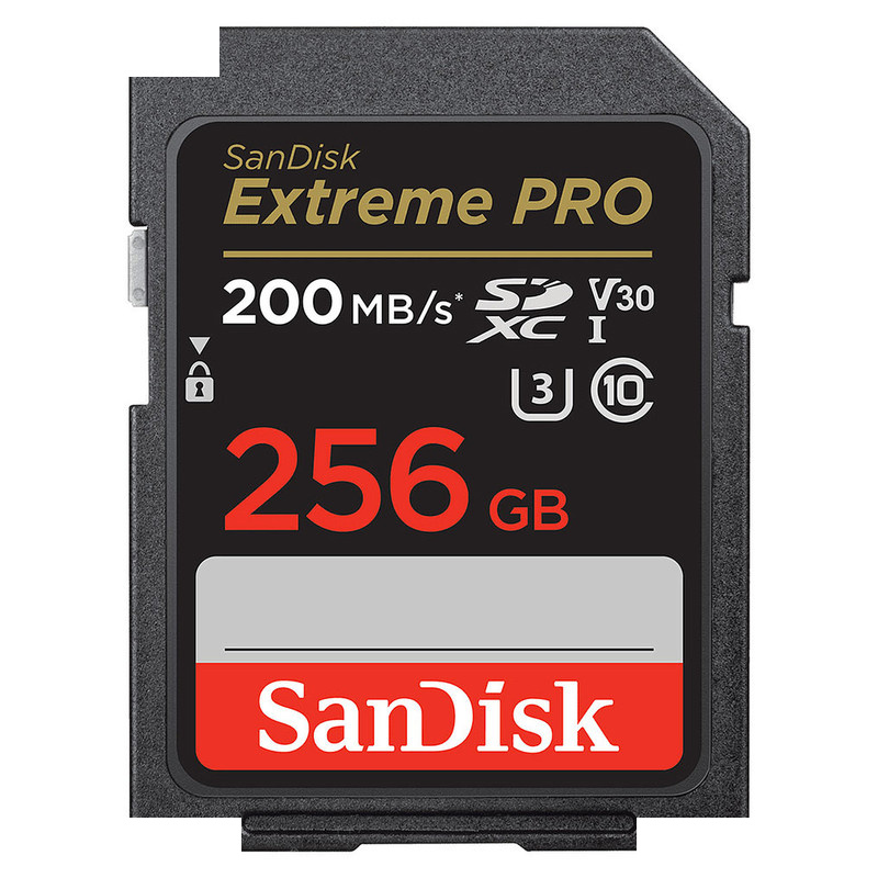 کارت حافظه SDXC سن دیسک مدل Extreme Pro V30 کلاس 10 استاندارد UHS-I U3 سرعت 200MB/s ظرفیت 256 گیگابایت