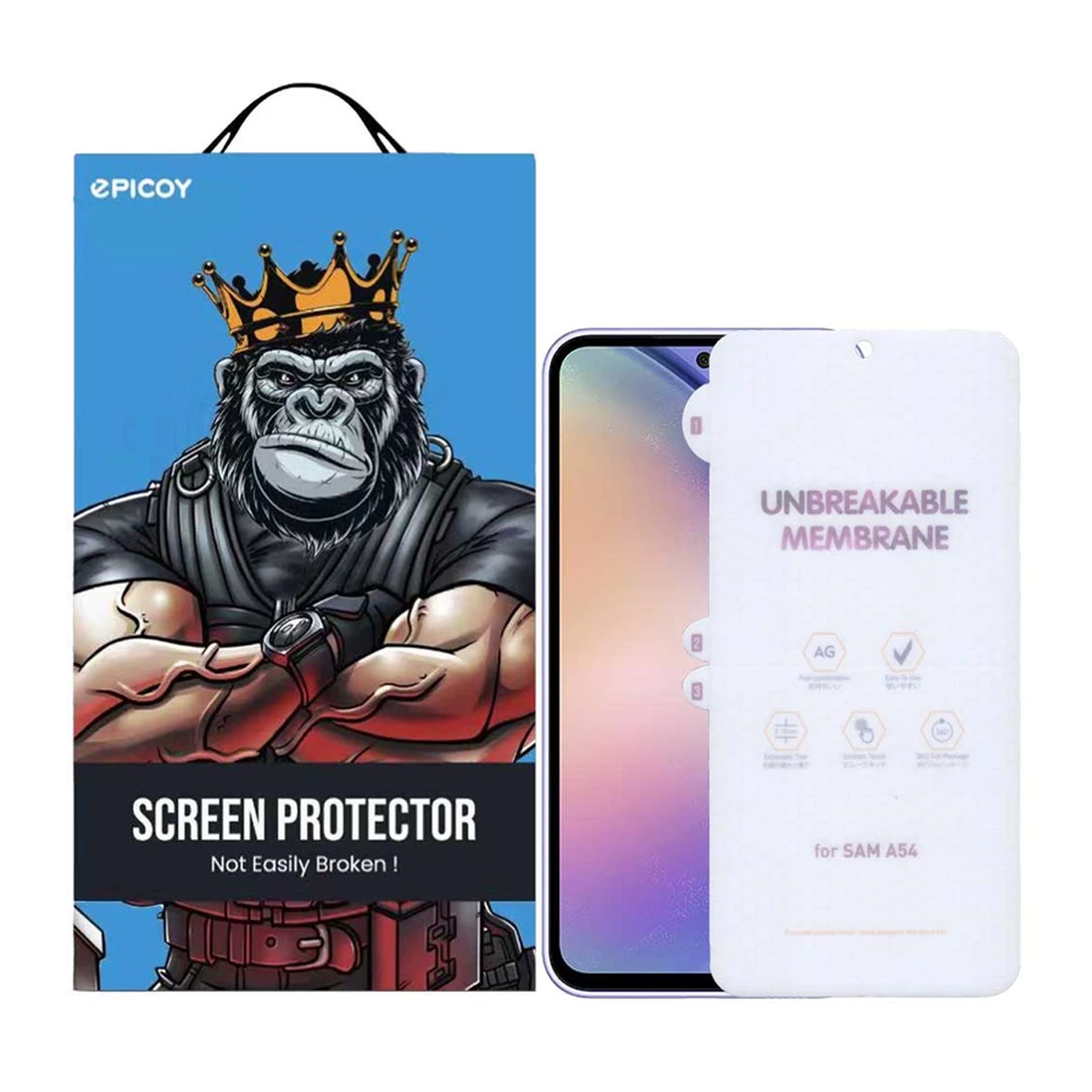 گلس گوشی سامسونگ Galaxy A54 اپیکوی مدل Hydrogel-Matte-بی رنگ مات 