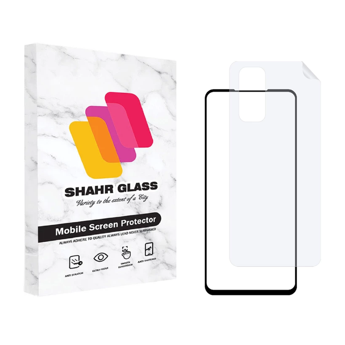 گلس گوشی شیائومی Redmi Note 11S 4G شهر گلس مدل 2FN به همراه محافظ پشت -مشکی