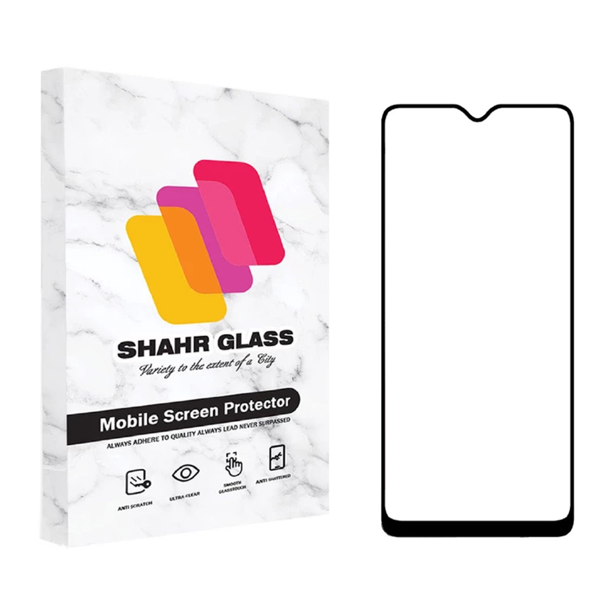 گلس گوشی سامسونگ Galaxy A13 شهر گلس مدل FUL گلس گوشی سامسونگ Galaxy A13 شهر گلس مدل FUL