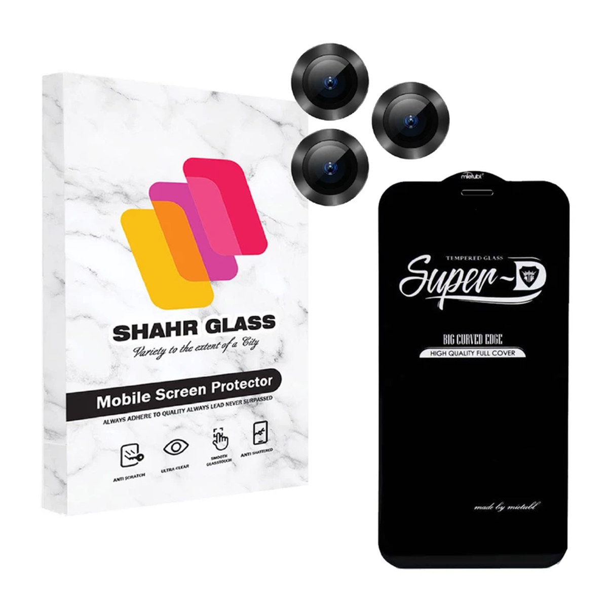 گلس گوشی اپل iPhone 11 Pro Max شهر گلس مدل 2S-RING به همراه محافظ لنز دوربین