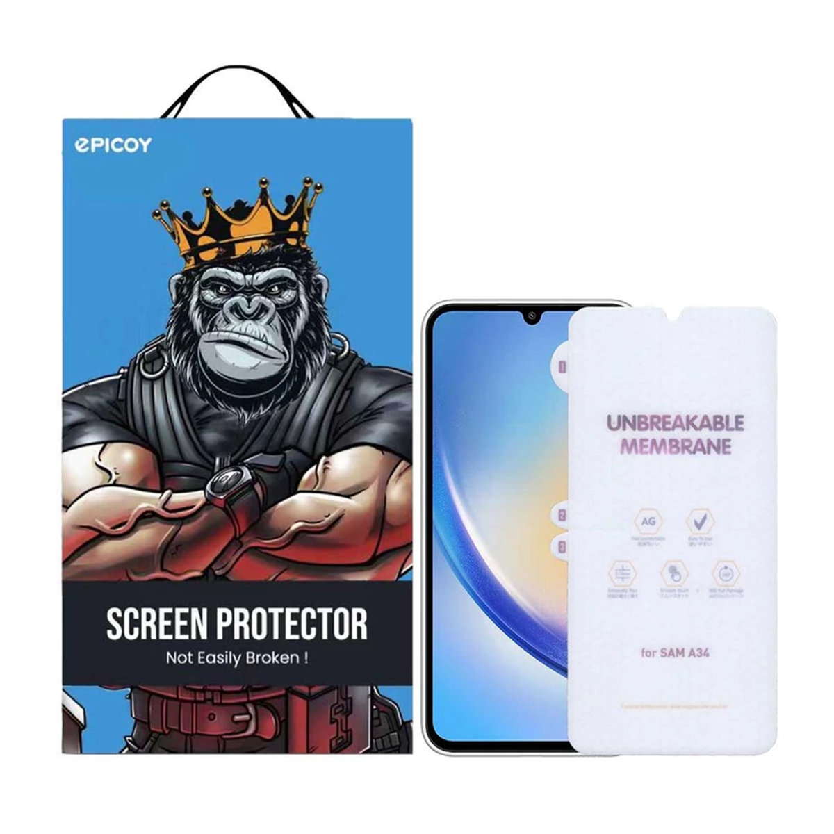 گلس گوشی سامسونگ Galaxy A34 اپیکوی مدل Hydrogel-Matte